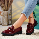 Stylish Bowknot Chunky Heel Loafers - Women's Fashion Preppy Dress Shoes - Comfortable Slip-On Design with Soft Insoles and Durable Outsoles for Everyday Wear