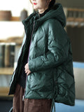 woloong Original Solid Hooded Cotton-Padded Coat