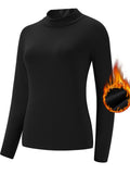 A Set Of Three - Women's Thermal Underwear With Long Sleeves And High Neck, Warm And Comfortable Top, Basic Layer Sleepwear Home Clothes, For Fall And Winter