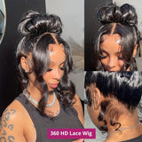 360 Full Lace Wig Human Hair Pre Plucked 360 Body Wave Hd Lace Frontal Wig Brazilian bob  Hair Wigs For Women 360 Lace Frontal Wigig
