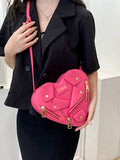 woloong Zipper Split-Joint Heart Shape Handbags Crossbody Bags Bags