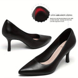 Women's Pumps Closed Pointed Toe Kitten Heels For Women Comfortable Low Heel 2.76" Office Work Dress Pumps Shoes