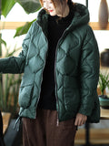 woloong Original Solid Hooded Cotton-Padded Coat