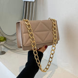 Trendy Embossed Mini Crossbody Bag - Chic Flap Shoulder Purse for Womens Casual Style