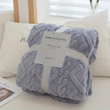 1pc Ultra-Soft Fuzzy Fleece Throw Blanket - Cozy 3D Jacquard Weave, Lightweight, Warm, Comfy, Textured, and Fluffy for Home Decor, Bed, and Couch - Perfect for Chilly Nights and Snuggling Up