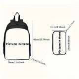 2pcs Stylish Printed Nylon Backpack Set - Lightweight, Large Capacity, Zipper Closure, Cute Design, Ideal for School Days and Birthday Gifts for Boys and Girls