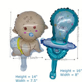 5-Piece Boy or Girl Foil Balloon Set for Gender Reveal, Birthday, Celebration, and Theme Event Decorations - Indoor Atmosphere Background Layout Party Supplies