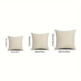 4-Pack 18x18 inches Rustic Linen Throw Pillow Covers, Christmas Trees & Reindeer Design, "Hello Winter" & "Merry Christmas" Holiday Cushion Cases with Zipper, Machine Washable for Sofa & Couch Decor