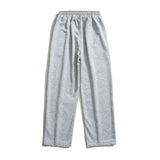 Spring Mens Baggy Sweatpants Korean Fashion Streetwear Light Grey Straight Wide Leg Pants Casual Trousers Male 240301