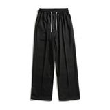 Spring Mens Baggy Sweatpants Korean Fashion Streetwear Light Grey Straight Wide Leg Pants Casual Trousers Male 240301