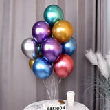 20pcs Metallic Chrome Latex Balloons, 25cm/10 Inch Round Helium Balloons For Wedding Graduation Anniversary Birthday Party Decorations Easter Gift Christmas, Halloween Gift