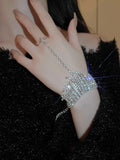 woloong Tasseled Rhine Stones Bracelet Accessories