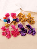 woloong Flower Shape Earrings Accessories Drop Earrings