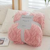 1pc Ultra-Soft Fuzzy Fleece Throw Blanket - Cozy 3D Jacquard Weave, Lightweight, Warm, Comfy, Textured, and Fluffy for Home Decor, Bed, and Couch - Perfect for Chilly Nights and Snuggling Up