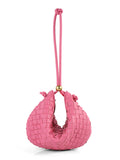woloong Zipper Woven Split-Joint Geometric Handbags Bags
