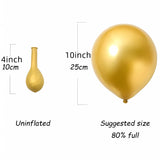 20pcs Metallic Chrome Latex Balloons, 25cm/10 Inch Round Helium Balloons For Wedding Graduation Anniversary Birthday Party Decorations Easter Gift Christmas, Halloween Gift