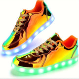 Luminous Flashing Unisex Shoes - LED Lights Up, USB Charging, Lace Up, Couples Dancing, Flashing Trainers for Men and Women - Perfect for Nighttime Outings, Parties, and Special Occasions