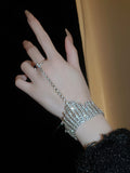 woloong Tasseled Rhine Stones Bracelet Accessories