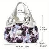 Chic Floral Tote Bag for Everyday Elegance - Spacious, Durable, Versatile Shoulder & Hobo Design for Women