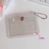 Fashion Transparent Waterproof PVC Women Card Case Business Card Holder Men Credit Card Bag ID Card Mini Wallet Girls Coin Purse