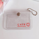 Fashion Transparent Waterproof PVC Women Card Case Business Card Holder Men Credit Card Bag ID Card Mini Wallet Girls Coin Purse