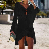 woloong Sexy Cover Up Bikini Women Swimsuit Cover-up Beach Bathing Suit Beach Wear Knitting Swimwear Mesh Beach Dress Tunic Robe