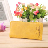 woloong Women's Wallet Minimalist Thin Pu Leather Letter Fashion Wallet Female Multi-card Clutch Practical Coin Purse Card Bag Money