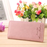 woloong Women's Wallet Minimalist Thin Pu Leather Letter Fashion Wallet Female Multi-card Clutch Practical Coin Purse Card Bag Money