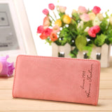 woloong Women's Wallet Minimalist Thin Pu Leather Letter Fashion Wallet Female Multi-card Clutch Practical Coin Purse Card Bag Money