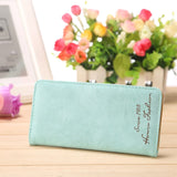 woloong Women's Wallet Minimalist Thin Pu Leather Letter Fashion Wallet Female Multi-card Clutch Practical Coin Purse Card Bag Money