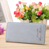 woloong Women's Wallet Minimalist Thin Pu Leather Letter Fashion Wallet Female Multi-card Clutch Practical Coin Purse Card Bag Money