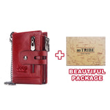 New Small Wallet Men Crazy Horse Wallets Coin Purse Quality Short Male Money Bag Rifd Cow Leather Card Wallet Cartera