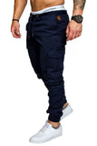 Men Casual pants Solid Color Harem Sweatpants Male Coon Multi-pocket Sportwear Baggy Comfy pant Mens Joggers