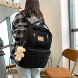 NXY School Bags Julyccino Multifunction Double Zipper Women Backpack Teenager Girls Laptop Student Shoulder Bag Korean Style Schoolbag 220802