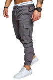 Men Casual pants Solid Color Harem Sweatpants Male Coon Multi-pocket Sportwear Baggy Comfy pant Mens Joggers