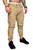 Men Casual pants Solid Color Harem Sweatpants Male Coon Multi-pocket Sportwear Baggy Comfy pant Mens Joggers