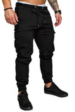 Men Casual pants Solid Color Harem Sweatpants Male Coon Multi-pocket Sportwear Baggy Comfy pant Mens Joggers