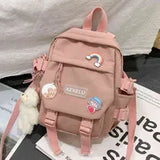 Small women's backpack Fashionable multifunctional casual shoulder bag Cute girly backpack Schoolgirl mini schoolbag Mochila Y1105