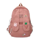 New Kawaii Long Rabbit Ear Backpack Bag Girl Female Cartoon Anmie Bunny Ear Bagpack Women Teen Schoolbag College Bookbag Mochila Y1105