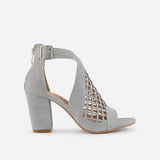 Women Open Toe Cut-Off Heeled Sandals
