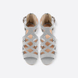 Women Peep Toe Chunky Heel Sandals