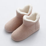 Women's Cotton Boots Female Winter Warm Fur Velvet Thick-soled Keep Warm Outside Snow Boots Footwear Plush Female Shoes