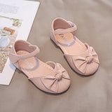 woloong Childrens Summer Sandals Shoes Girls Bow-not Princess Flats Shoes Fashion Casual Leather Party Dance Shoes