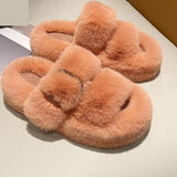 Winter Fashion Soft Warm Comfort Flat Fur Slipper Brand Designer Slip On Loafers Mules Flip Flops Casual Ytmtloy Indoor