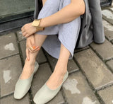 woloong Fashion Women Flat Shoes Autumn Outdoor Slip On Loafer Shoes High Quality Soft Leather Boat Shoes For Office Ladies