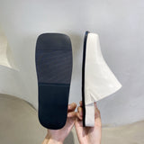 woloong Spring Women Mules Shoes Fashion Brand Square Toe Flat Ladies Slipper Slip On Luxury Slides Party Womens's Shoes