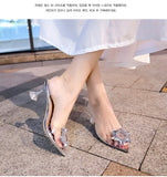 woloong Luxury Women Pumps Transparent High Heels Sexy Pointed Toe Slip-on Wedding Party Brand Fashion Shoes For Lady Size 34-43