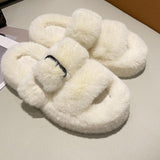 Winter Fashion Soft Warm Comfort Flat Fur Slipper Brand Designer Slip On Loafers Mules Flip Flops Casual Ytmtloy Indoor