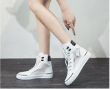 Woloong Aiertu Platform Women's Sneakers New Spring Canvas Lace-Up Vulcanized Shoes Summer Breathable White Casual Women Shoes