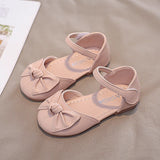 woloong Childrens Summer Sandals Shoes Girls Bow-not Princess Flats Shoes Fashion Casual Leather Party Dance Shoes